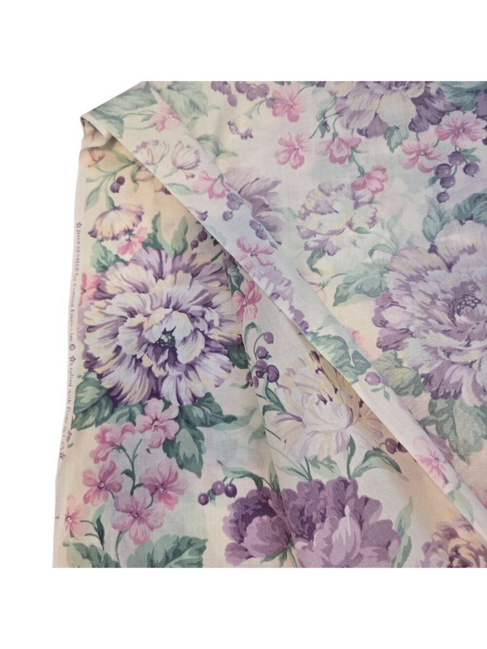 Concord Fabrics Joan Kessler Purple Pink Floral Cotton Fabric 8 Yards